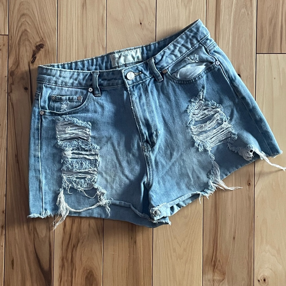 Denim Distressed Shorts - Picture 10 of 10